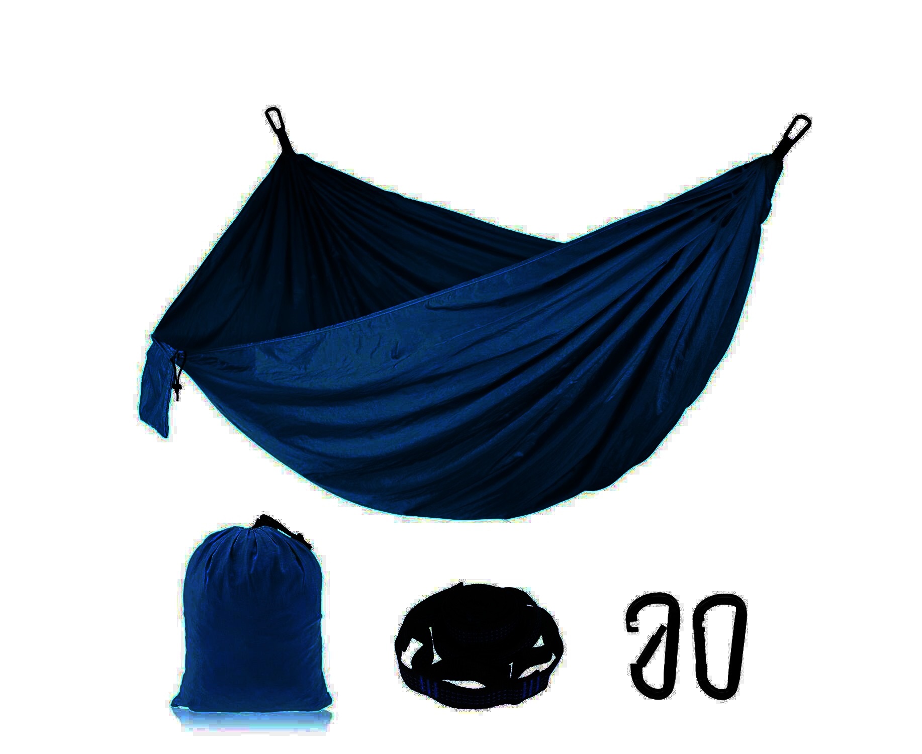 Туристический гамак из парашютной ткани KONOO DC004. 2.7*1.4 м, цвет синий