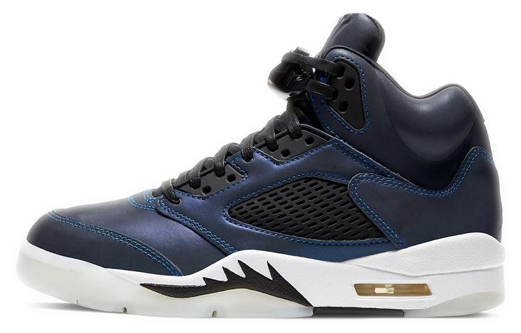 

Кеды унисекс Jordan Air Jordan 5 oil grey 3m синие 38 EU, Синий, Air Jordan 5 oil grey 3m