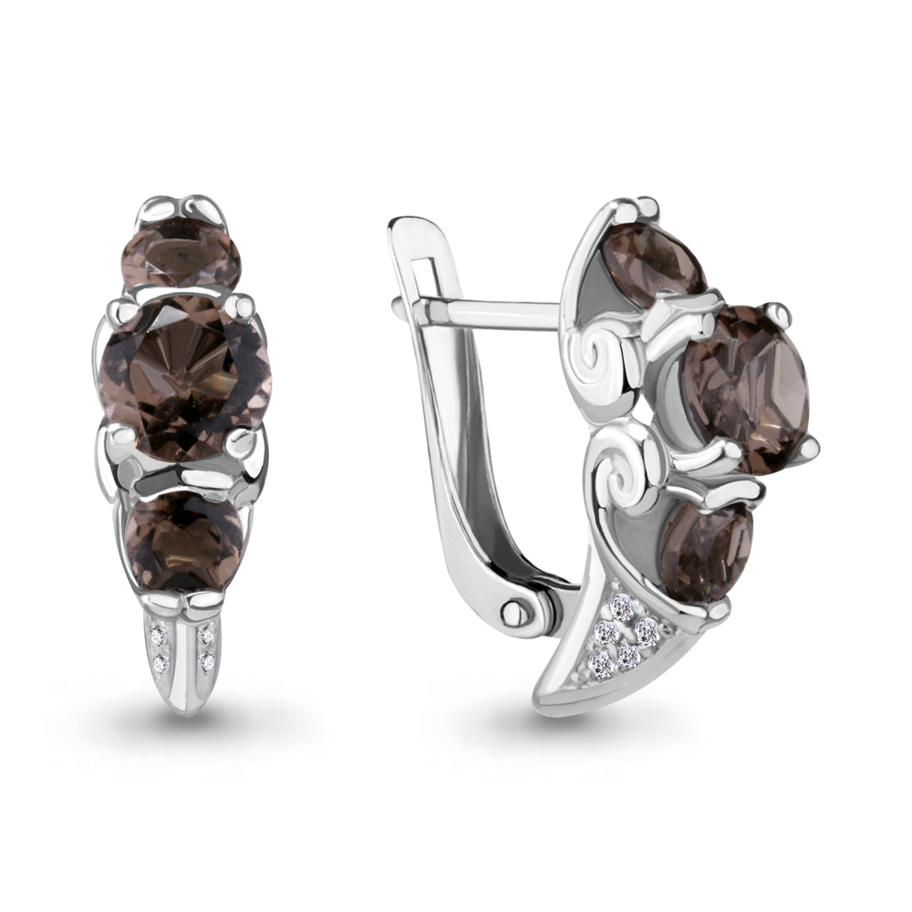 

Серьги из серебра с кварцем Aquamarine Aquamarine 4298201А_925_р, 4298201А_925_р