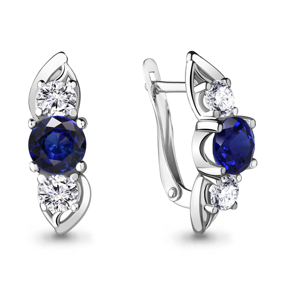 

Серьги из серебра с фианитом Aquamarine Aquamarine 42888Н_925_р, 42888Н_925_р