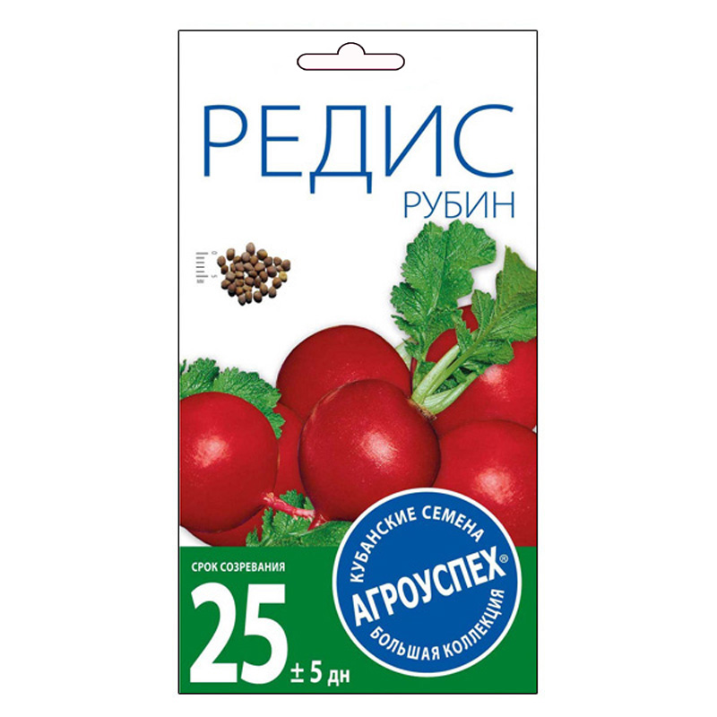 

Семена редис Агроуспех Рубин 1 уп.