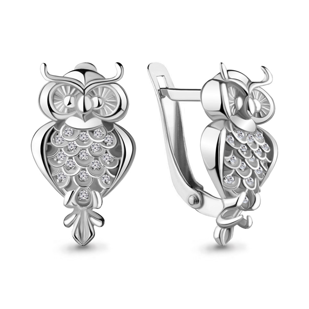

Серьги из серебра с фианитом Aquamarine Aquamarine 42869А_925_р, 42869А_925_р