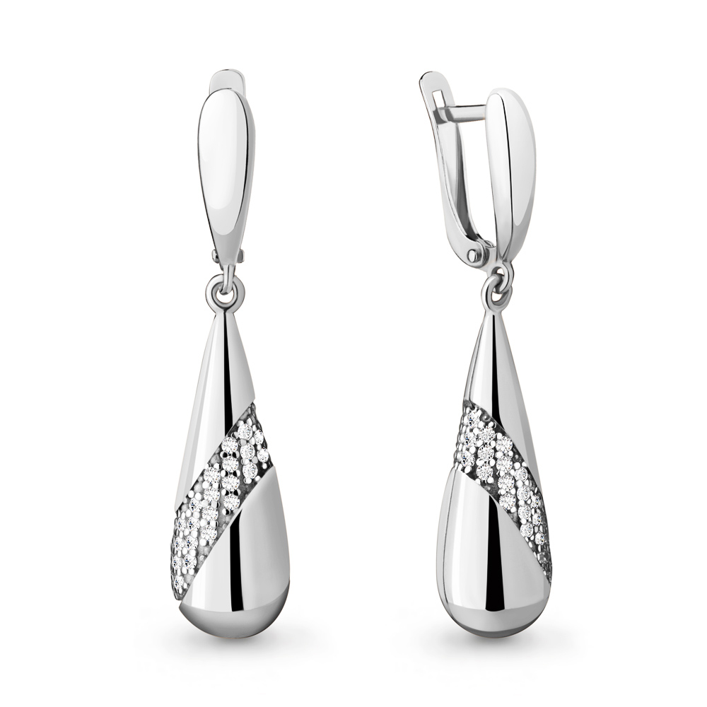

Серьги из серебра с фианитом Aquamarine Aquamarine 42840А_925_р, 42840А_925_р