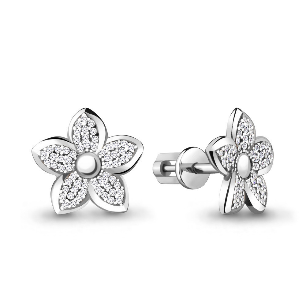 

Серьги из серебра с фианитом Aquamarine Aquamarine 42770А_925_р, 42770А_925_р