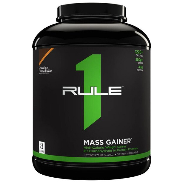 

Гейнер Rule One Mass Gainer 2620 гр., вкус Шоколадно-Арахисовое масло