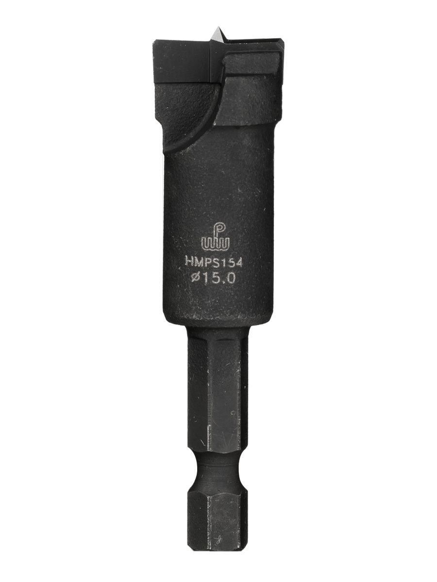 

Сверло WPW (ВПВ) HMPS154 чашечное без подрезателей D15 L55, хвостовик HEX1/4, HMPS154
