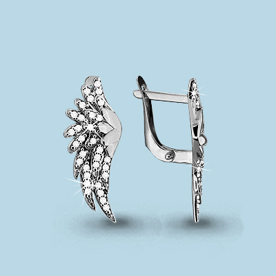 

Серьги из серебра с фианитом Aquamarine Aquamarine 42686А_925_р, 42686А_925_р