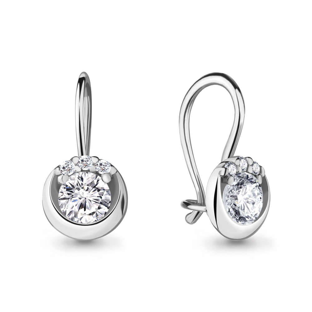 

Серьги из серебра с фианитом Aquamarine Aquamarine 42678А_925_р, 42678А_925_р
