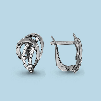 

Серьги из серебра с фианитом Aquamarine Aquamarine 42612А_925_р, 42612А_925_р