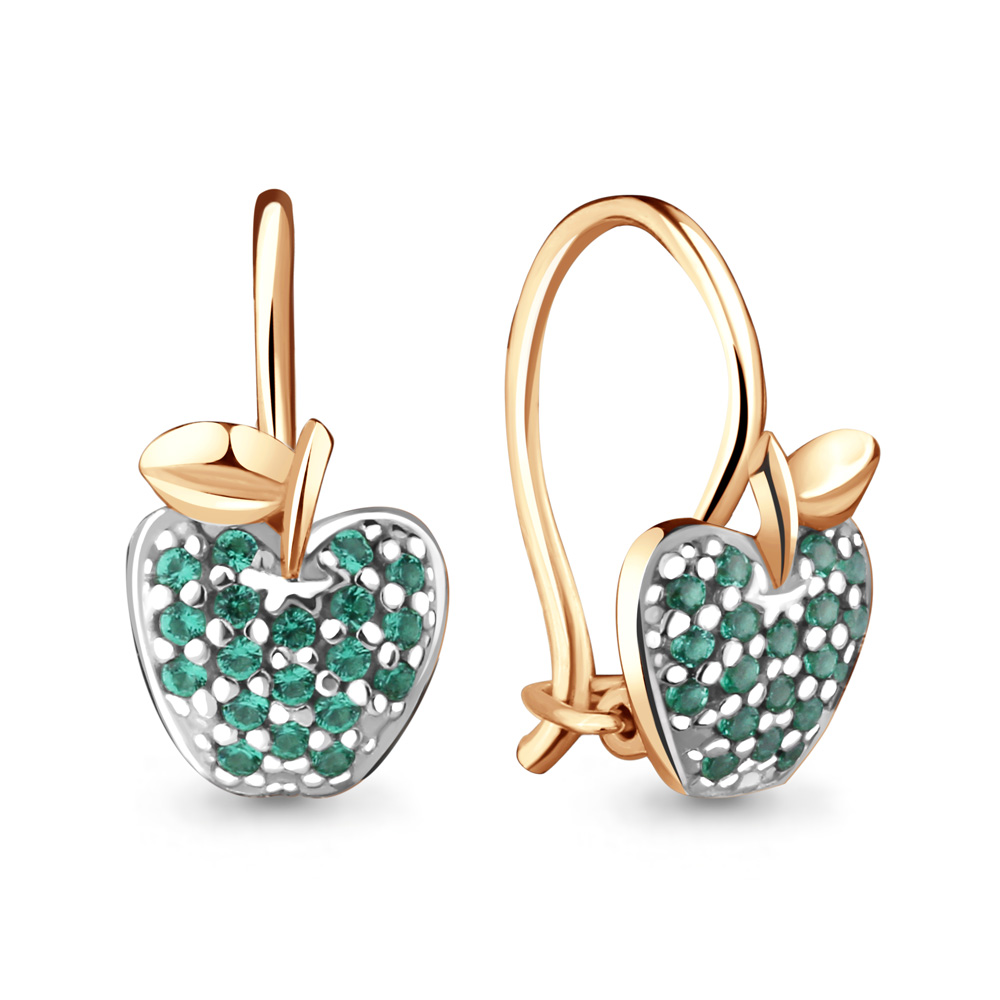 

Серьги из серебра с изумрудом искусственным Aquamarine Aquamarine 42569Г_925_з, 42569Г_925_з