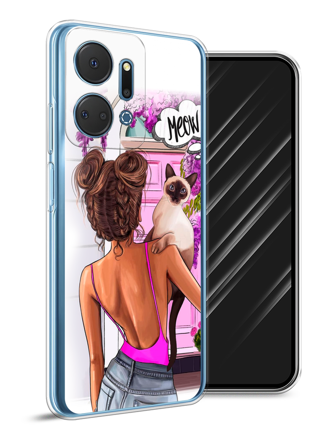 

Чехол Awog на Honor X7A Plus "Девушка с кошкой", Розовый;коричневый, 6121850-1