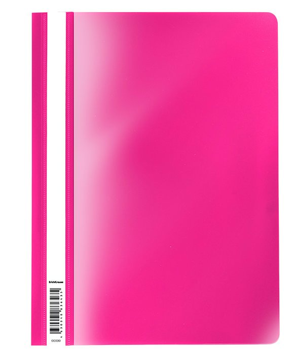 Скоросшиватель пластиковый ErichKrause А4 Fizzy Neon розовый