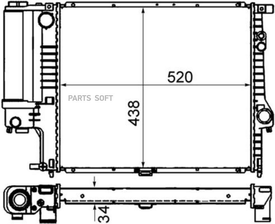

MAHLE CR244001S Радиатор BMW E39 520-528i 1шт