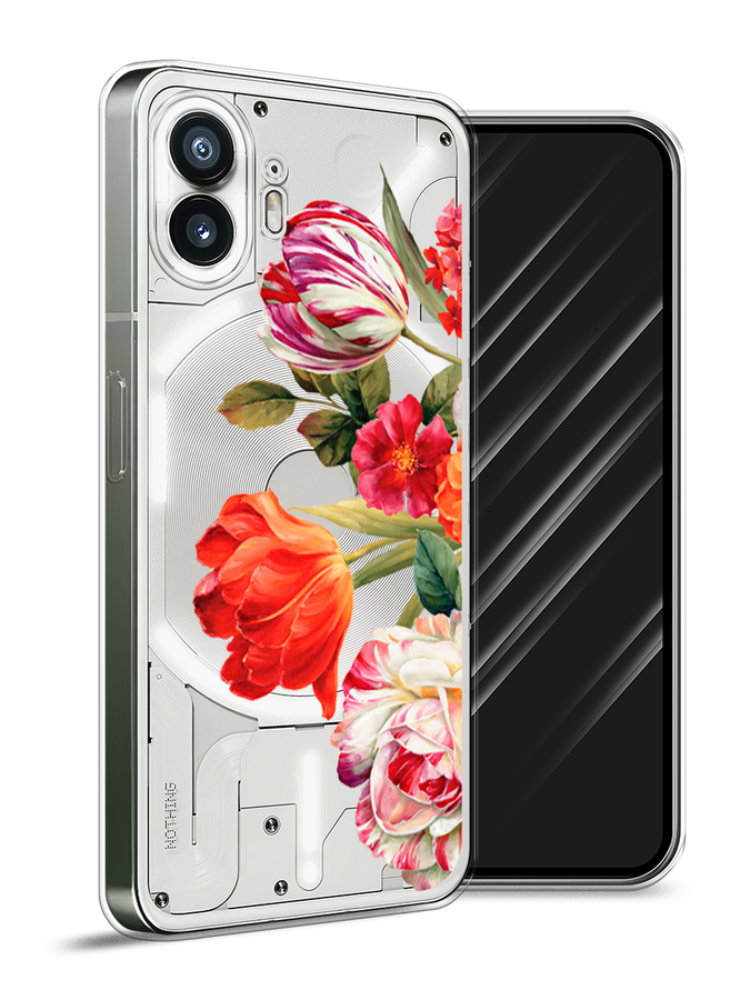 

Чехол Awog на Nothing Phone (2) "Весенний букет", Красный;розовый;зеленый, 3300250-1