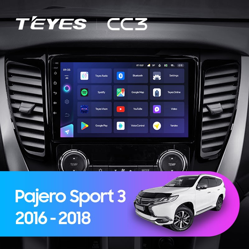 Автомобильная магнитола Teyes CC3 432 Mitsubishi Pajero Sport 3 2016-2018 4011200₽