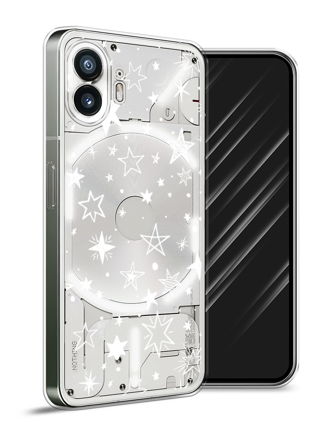 

Чехол Awog на Nothing Phone (2) "Звездочки графика белая", Прозрачный;белый, 3300250-1
