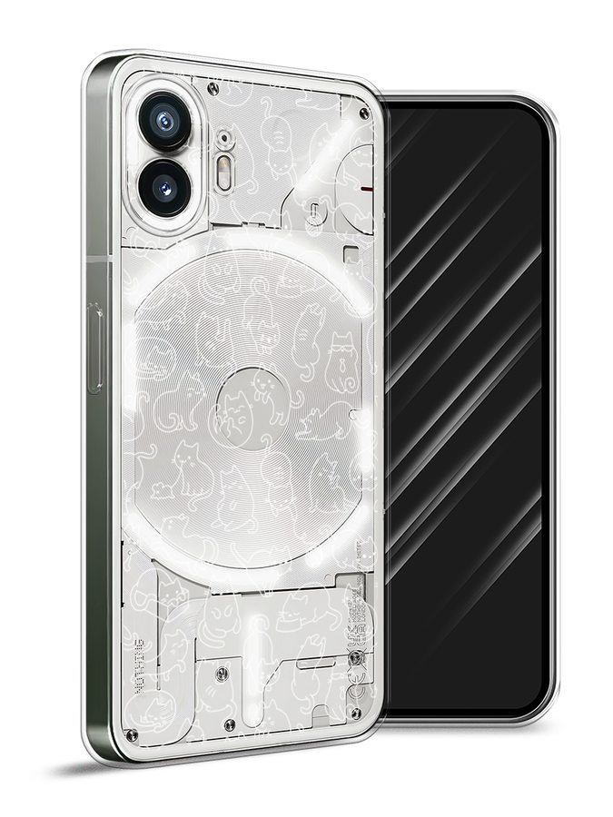 

Чехол Awog на Nothing Phone (2) "Шкодливые котики", Прозрачный;бежевый, 3300250-1