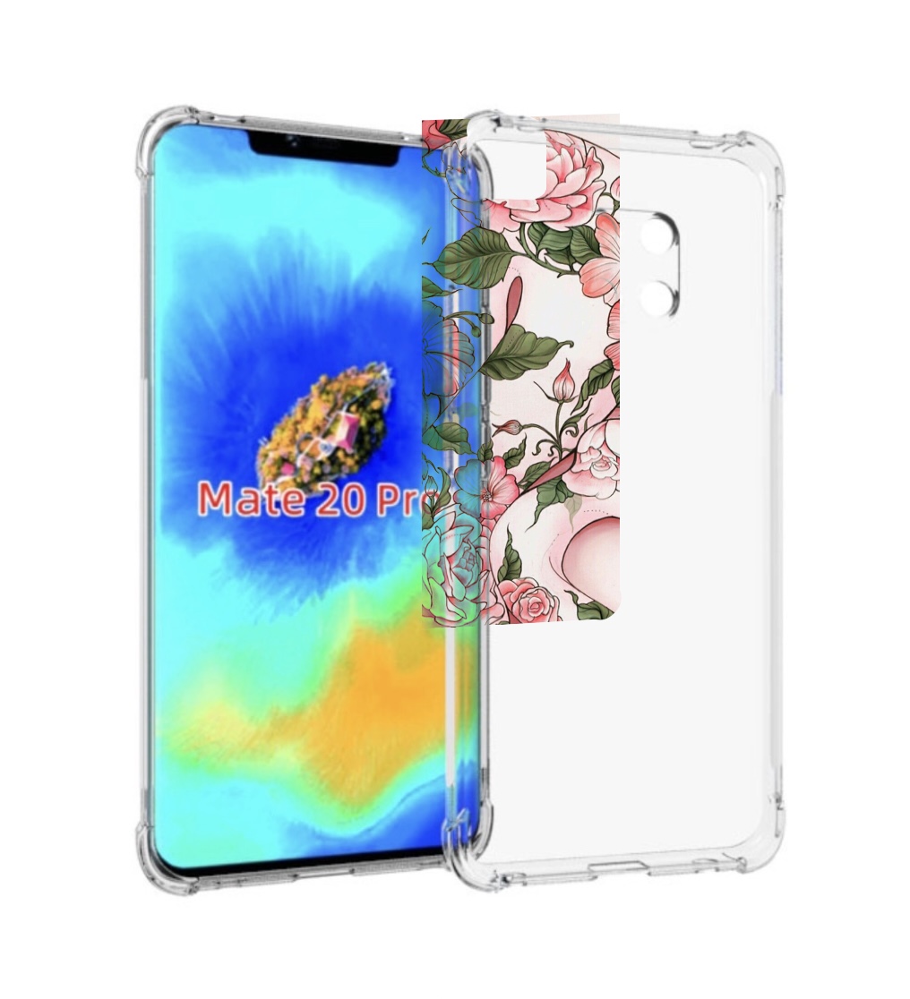 

Чехол MyPads змея-в-розовых-цветах женский для Huawei Mate 20 Pro/Mate 20 RS 6.39, Прозрачный, Tocco