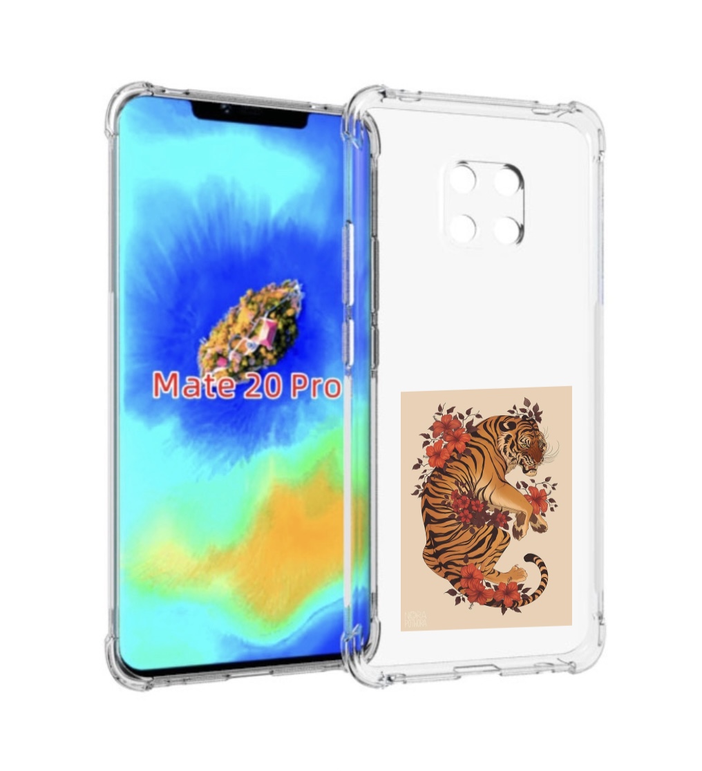 

Чехол MyPads злой-тигр-с-цветами для Huawei Mate 20 Pro/Mate 20 RS 6.39, Прозрачный, Tocco