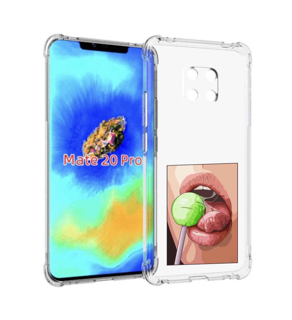 Чехол MyPads зеленый-чупа-чупс женский для Huawei Mate 20 Pro/Mate 20 RS 6.39