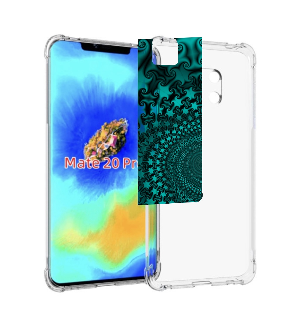 

Чехол MyPads зеленый-гипноз для Huawei Mate 20 Pro/Mate 20 RS 6.39, Прозрачный, Tocco