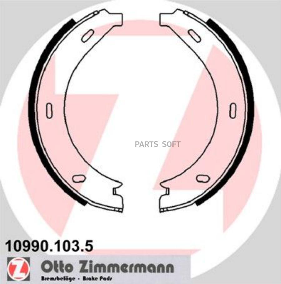 

Колодки барабанные 1шт ZIMMERMANN 10990.103.5