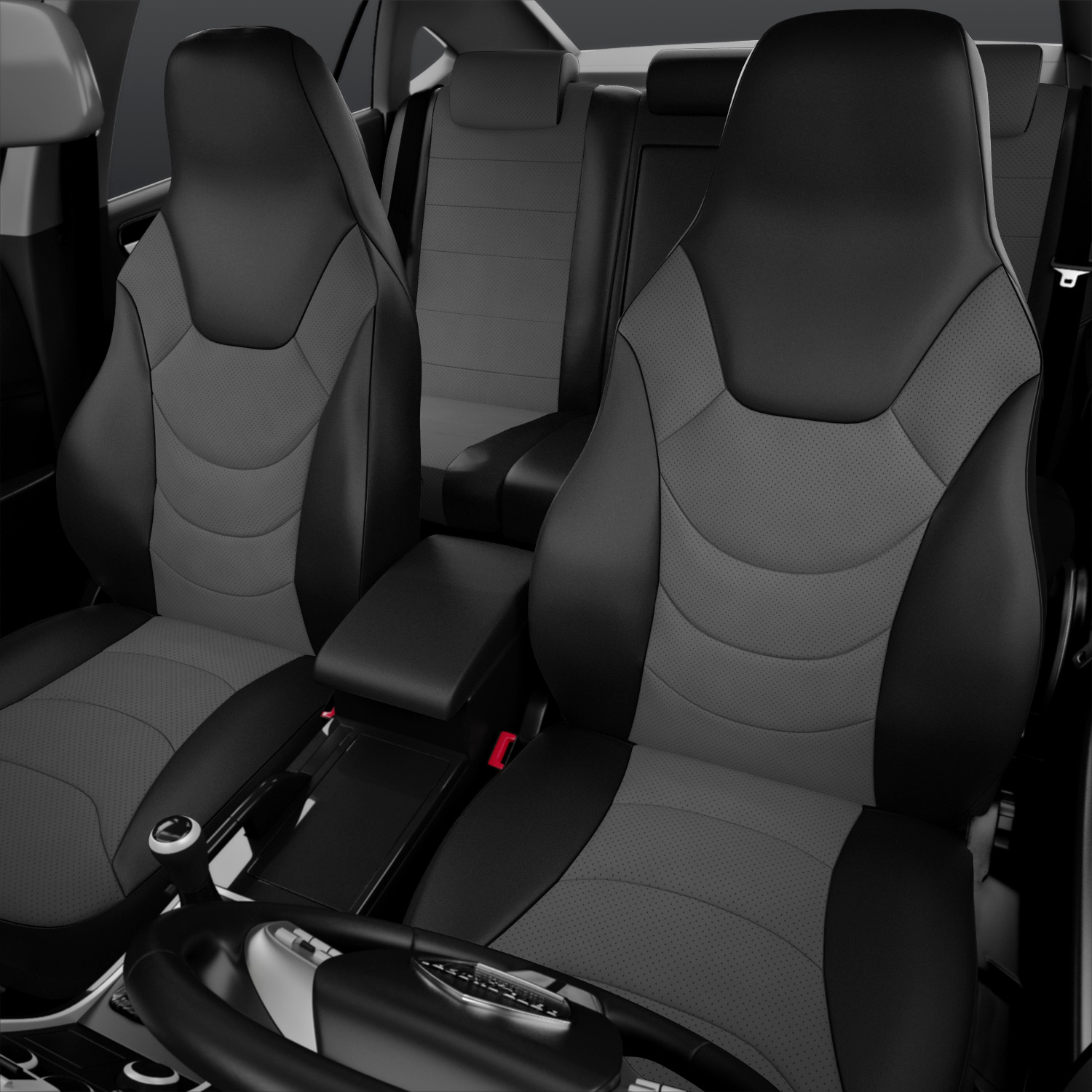 Чехлы на сиденья AVTOLIDER1 RECARO для Toyota Auris 2 с 2012-н.в. хэтчбек 5 мест