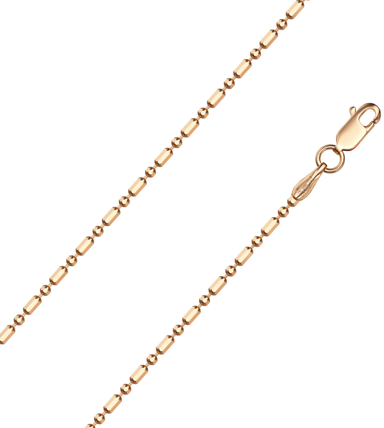 Цепочка из красного золота 50 см Красцветмет 12-089/1,20