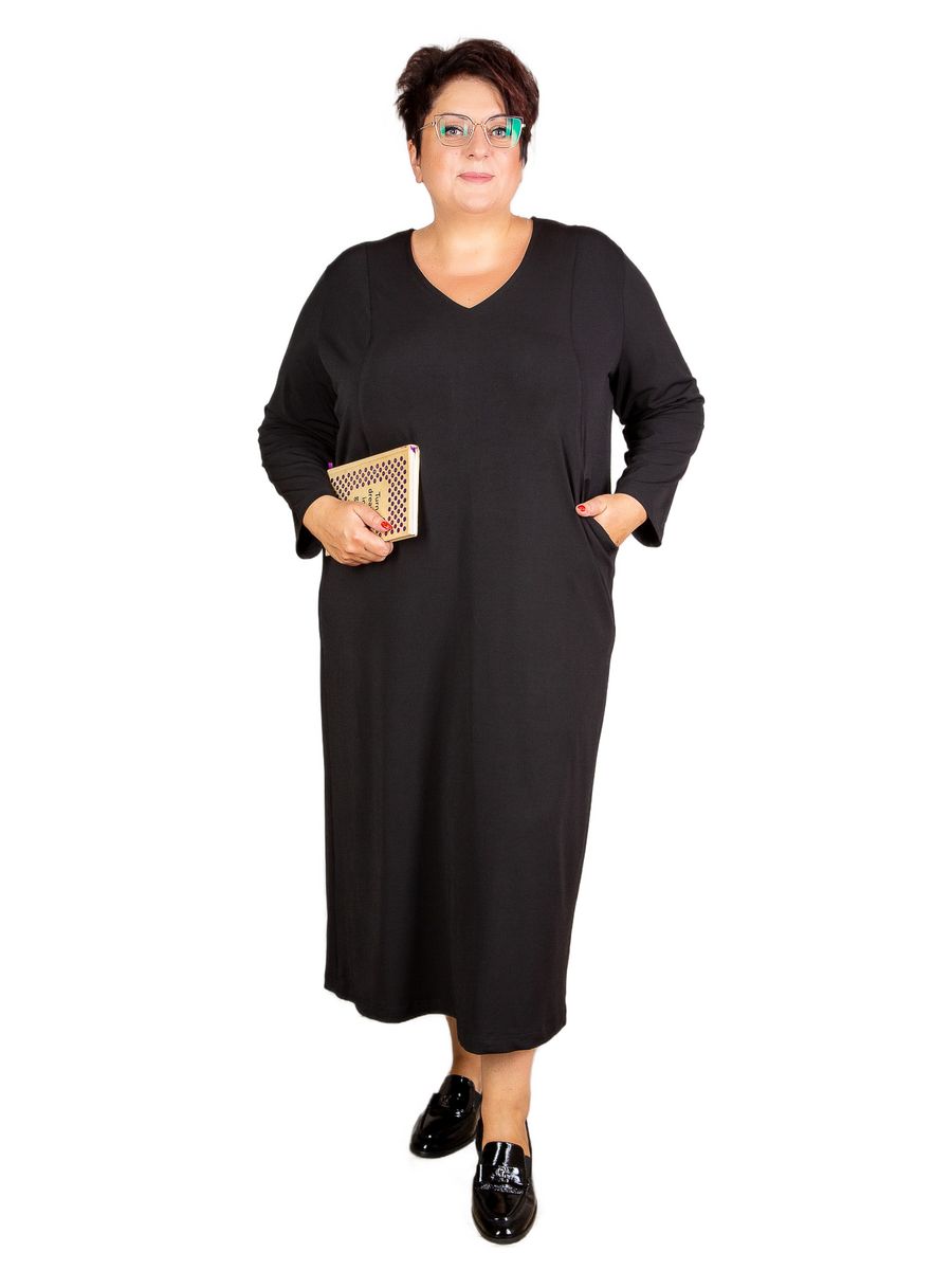 Платье женское Полное Счастье ОК-23-1408 черное 62 RU