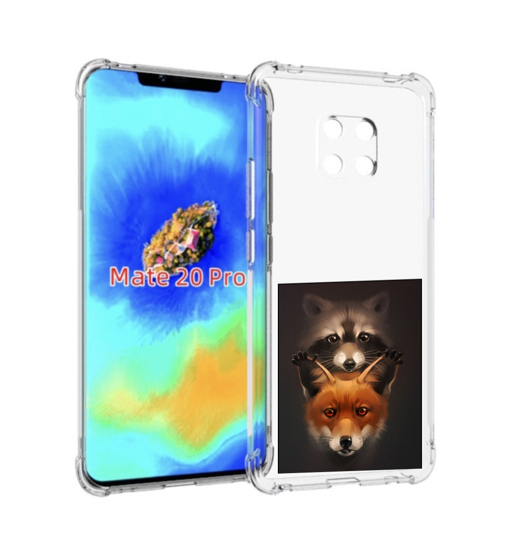 

Чехол MyPads енотик-лисенок для Huawei Mate 20 Pro/Mate 20 RS 6.39, Прозрачный, Tocco
