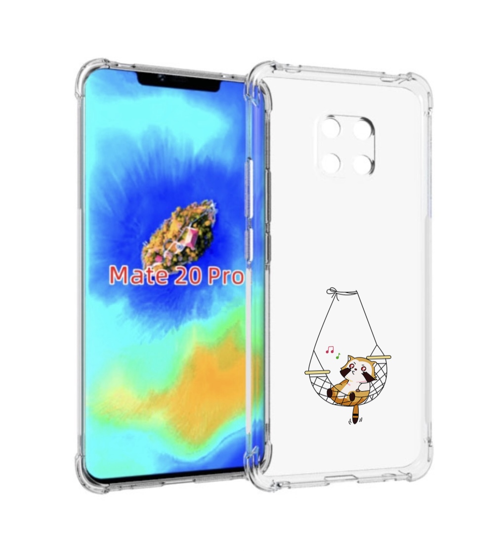 Чехол MyPads енот-на-гамаке для Huawei Mate 20 Pro/Mate 20 RS 6.39