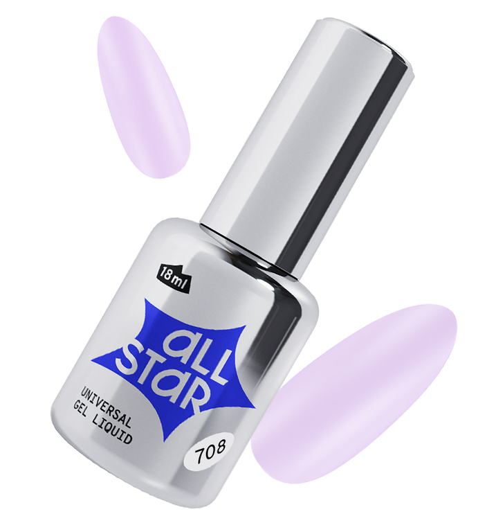 Гель скульптурный низкой вязкости ALL STAR Lilac 708 Лиловый 18 мл 620₽