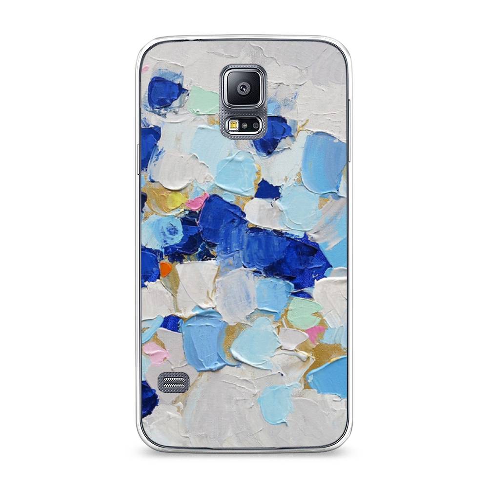 

Чехол Awog на Samsung Galaxy S5 "Холст сине-белый", Синий, 24150-10