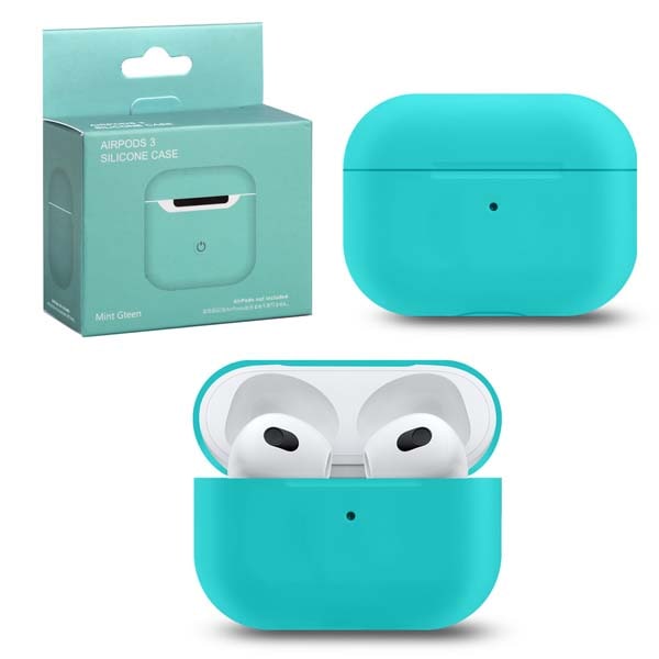 фото Чехол для airpods 3 silicone mint green nobrand