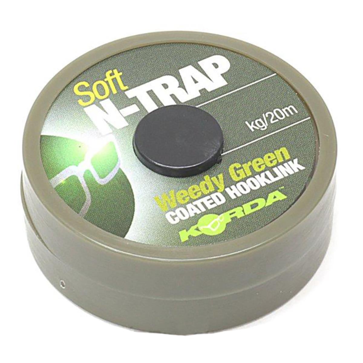 Поводковый материал Korda N-Trap Semi-stiff 20lb Weedy Green KNT05