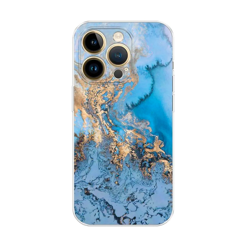 

Чехол Awog на Apple iPhone 14 Pro Max / Айфон 14 Pro Max "Морозная лавина синяя", Разноцветный, 15050-3