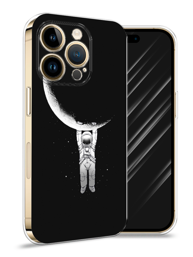 

Силиконовый чехол Awog "Космонавт" для Apple iPhone 14 Pro Max, Черный, 15050-4