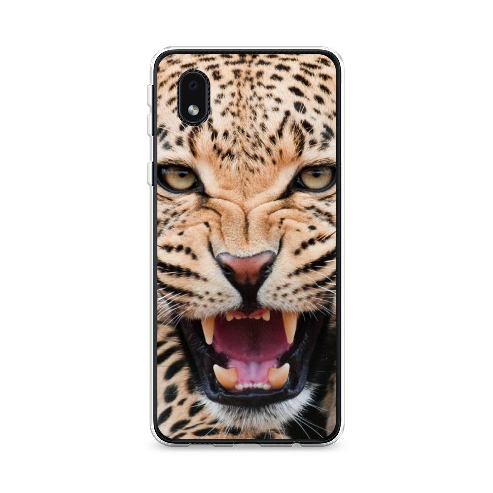 

Чехол на Samsung Galaxy A01 Core "Леопард 3d", Бежевый;черный, 2101250-6