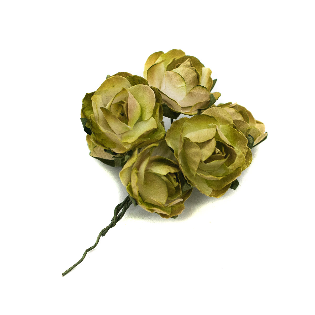 Розы из бумаги, 8 шт., SCB (280503 зеленые)
