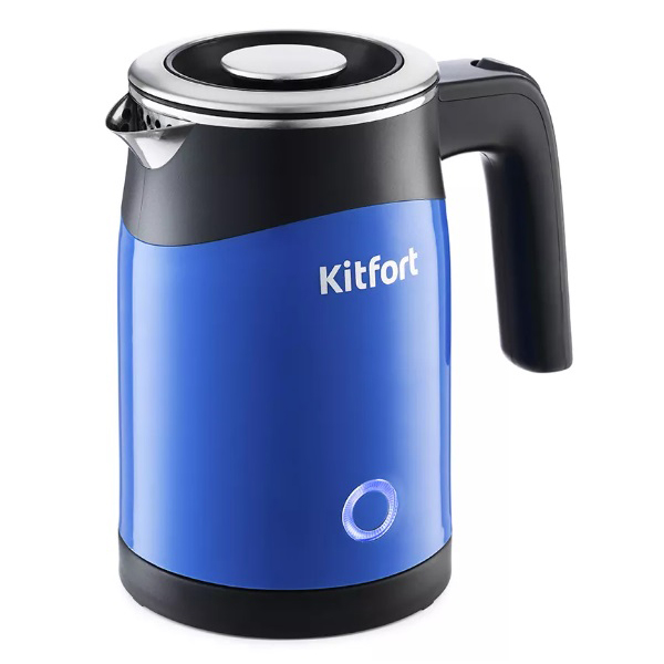 Чайник электрический Kitfort КТ-639-2 0.5 л синий соковыжималка для цитрусовых kitfort кт 1148 3 бело синий