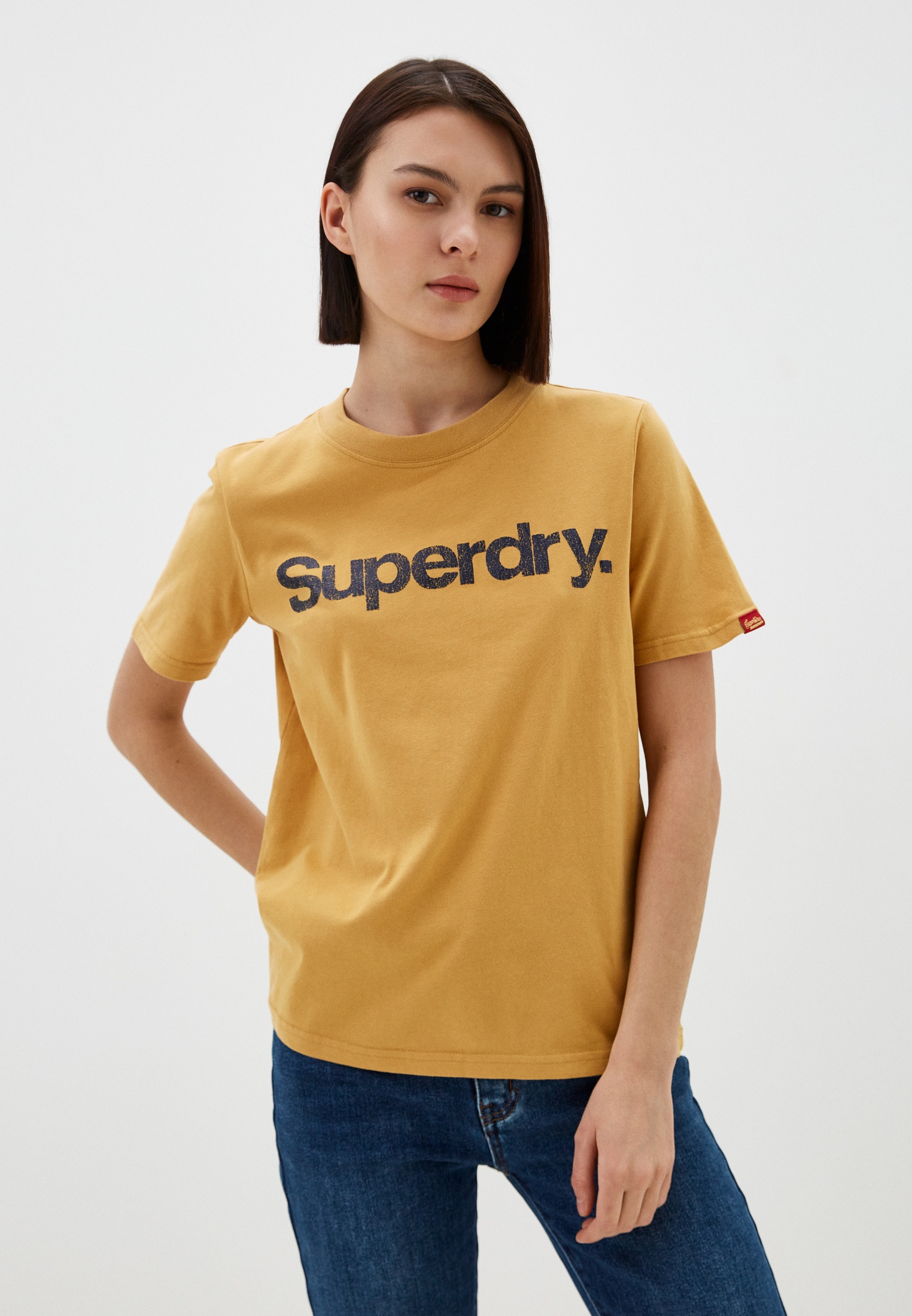 

Футболка женская Superdry W1011243A желтая 12 UK, Желтый, W1011243A