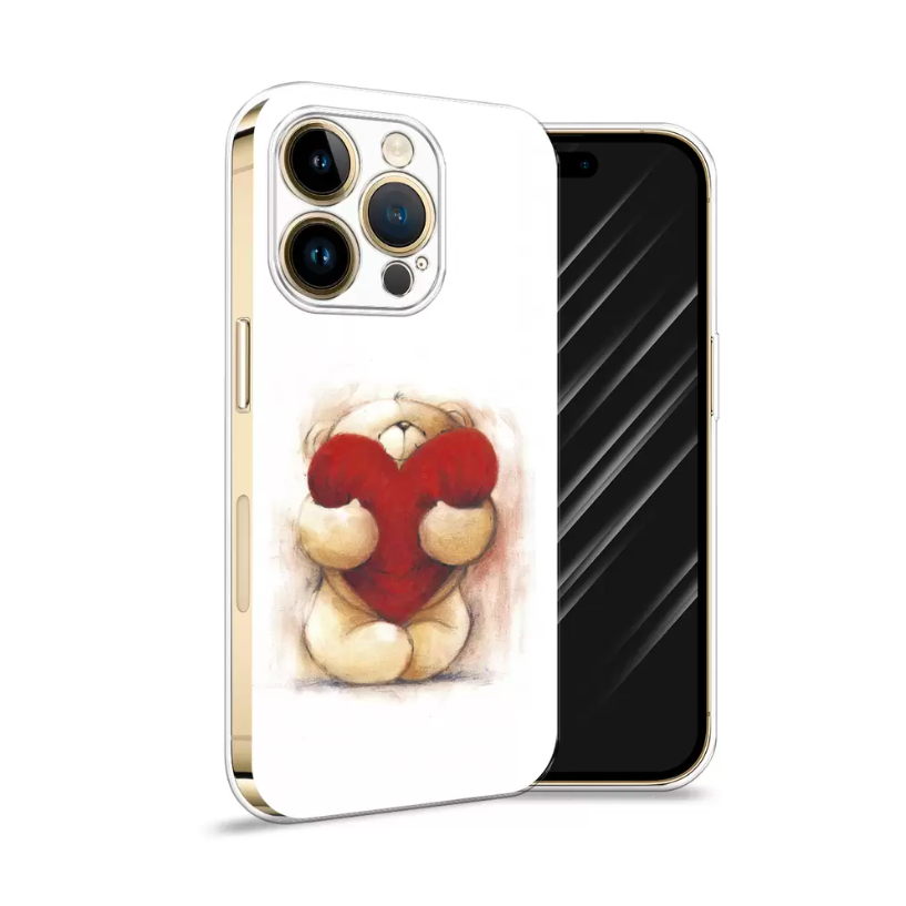 

Чехол Awog на Apple iPhone 14 Pro Max / Айфон 14 Pro Max "Мишка с сердцем 1", Разноцветный, 15050-6