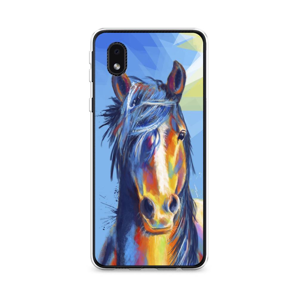 

Чехол на Samsung Galaxy A01 Core "Лошадь арт 3", Голубой;желтый;синий, 2101250-1