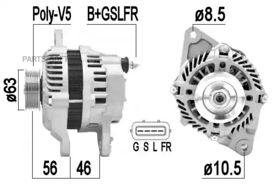 

Генератор ERA для Mitsubishi Colt CZC VI, Colt VI 2004-2012,/Smart Forfour 04-2006 209350