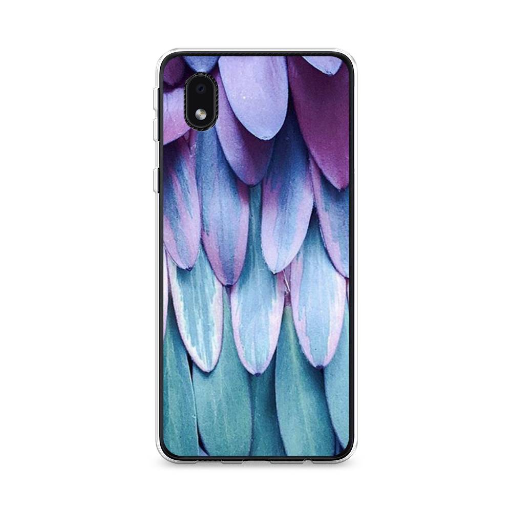 

Чехол на Samsung Galaxy A01 Core "Синее перо", Фиолетовый;голубой, 2101250-3