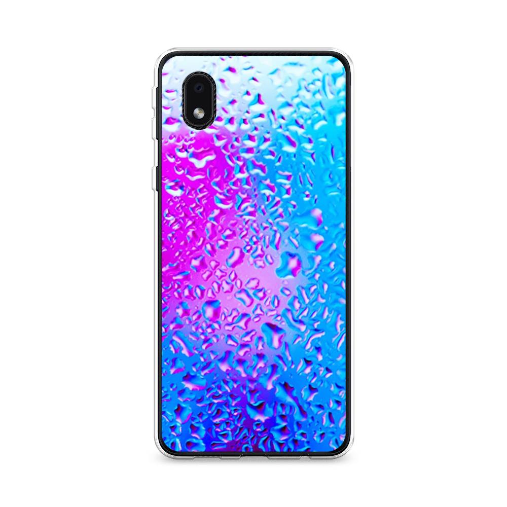 

Чехол на Samsung Galaxy A01 Core "Капли на стекле", Голубой;розовый, 2101250-3