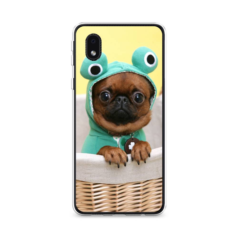 

Чехол на Samsung Galaxy A01 Core "Собачка в шапке лягушки", Коричневый;желтый;голубой, 2101250-1