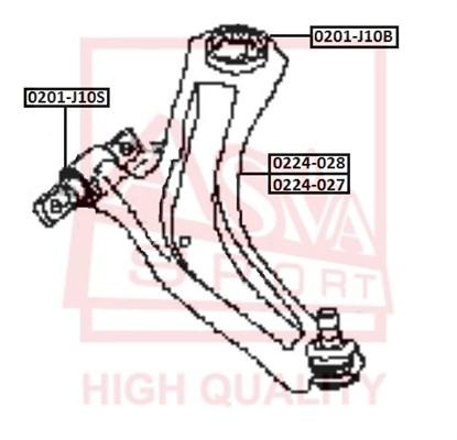 

С-Б.Пер.Рычага Зад.Nissan Dualis J10 2007- ASVA арт. 0201-J10B