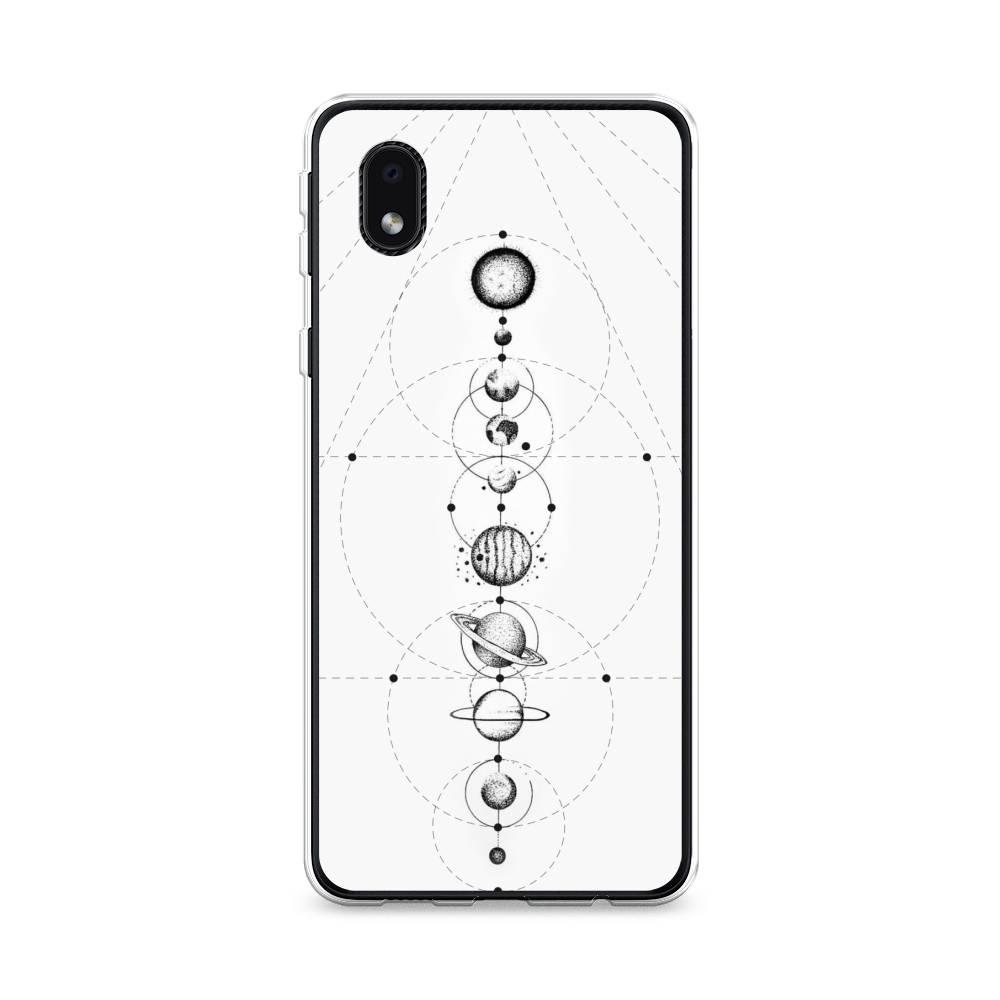 

Чехол на Samsung Galaxy A01 Core "Парад планет", Серый, 2101250-2