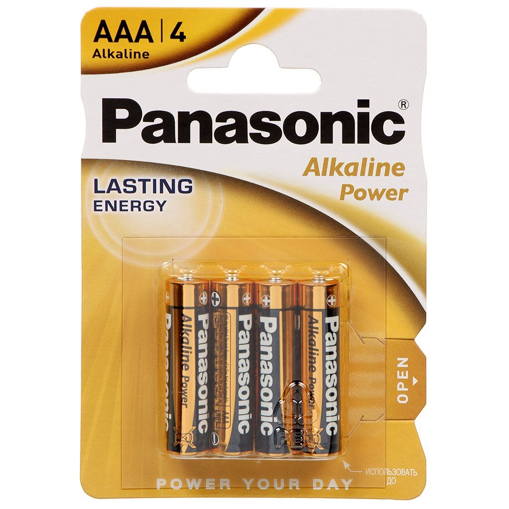 

Panasonic Батарейка щелочная LR03 AAA Alkaline 1.5В бл/4 5410853056560